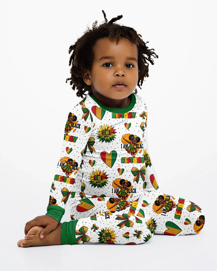 Zweiteiliges Langarm-Pyjama-Set mit Sommerfrüchten