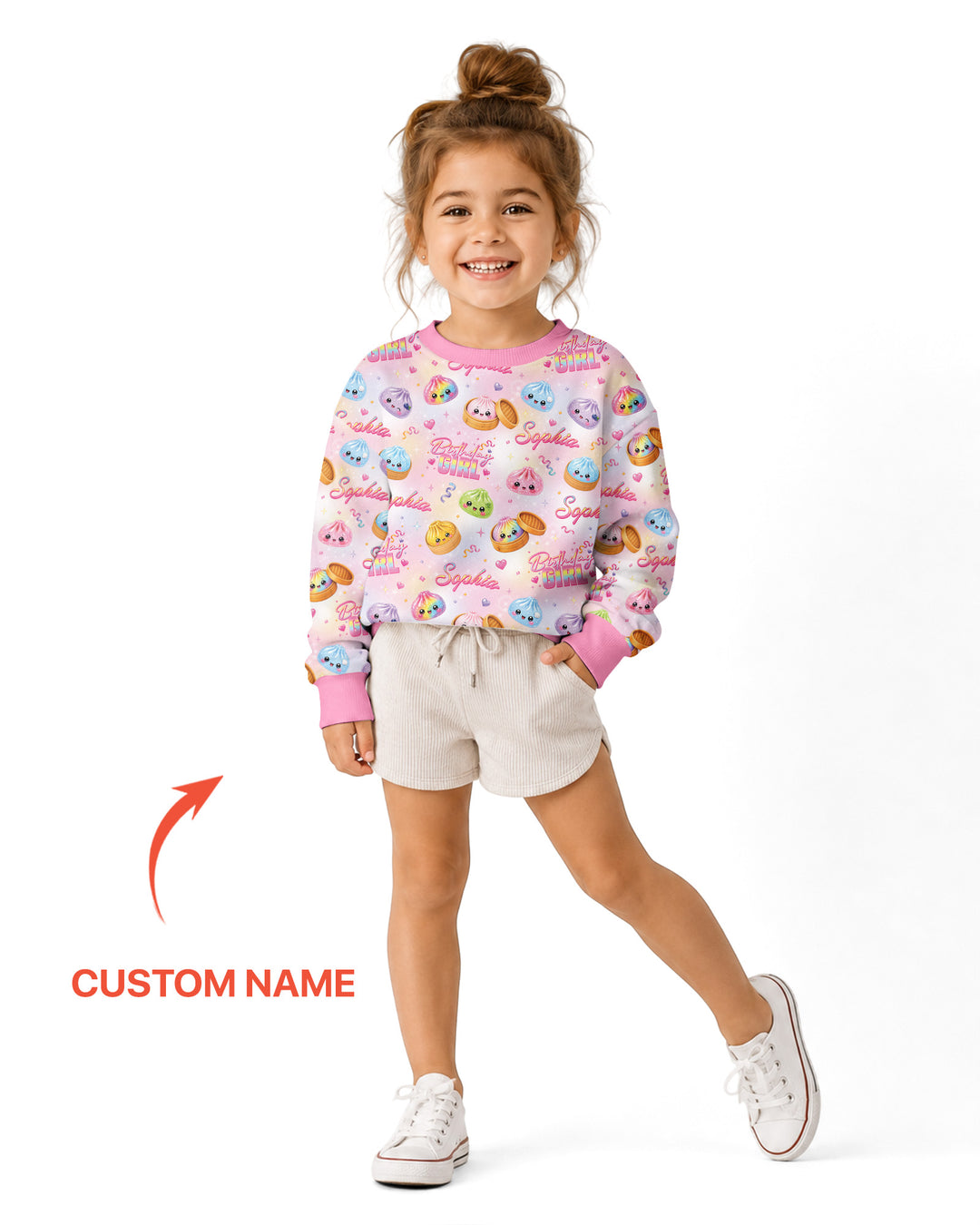 Sudadera de cuello redondo de bambú con plantilla personalizada