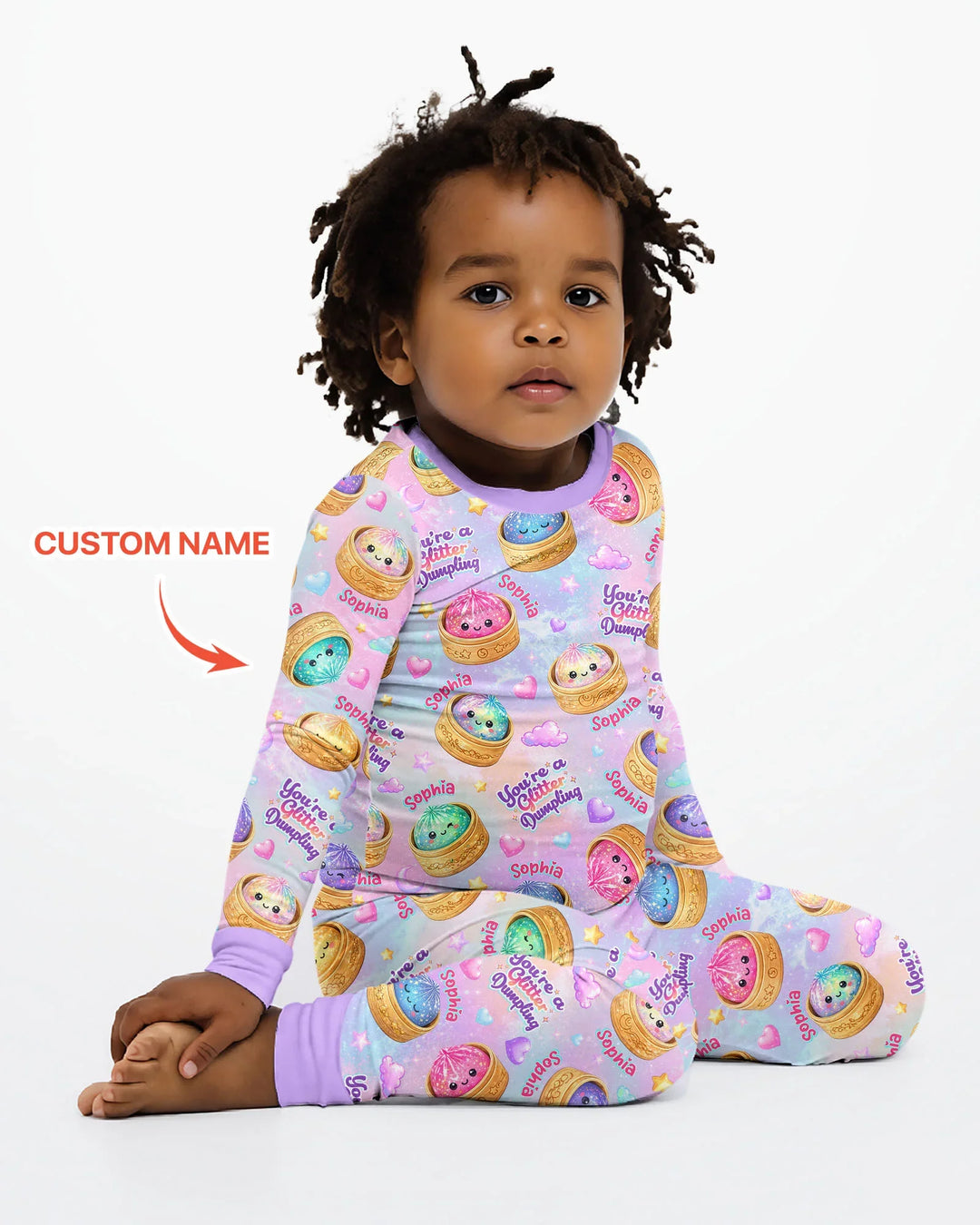 Conjunto de pijama de dos piezas de bambú con mangas largas, plantilla PERSONALIZADA