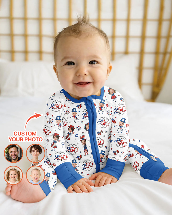 Custom Photo Smith Family Celebration Bamboo Convertible Zippy