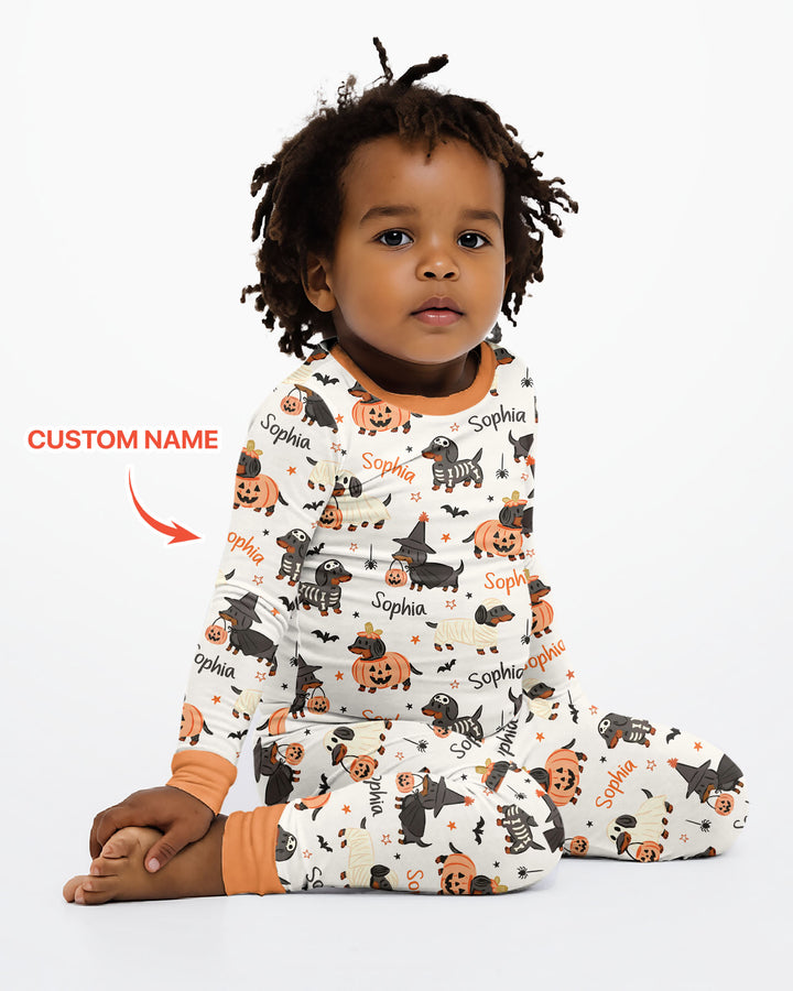 Conjunto de pijama de dos piezas de bambú con mangas largas, plantilla PERSONALIZADA