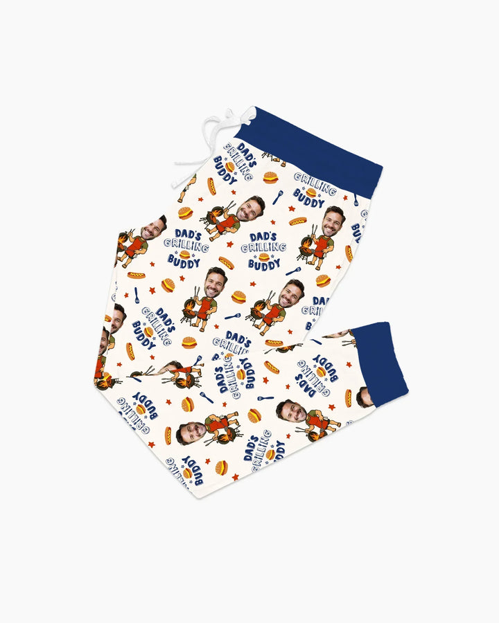 Custom Photo Dad's Grilling Buddy Family Matching Bamboo Women Pajama Set