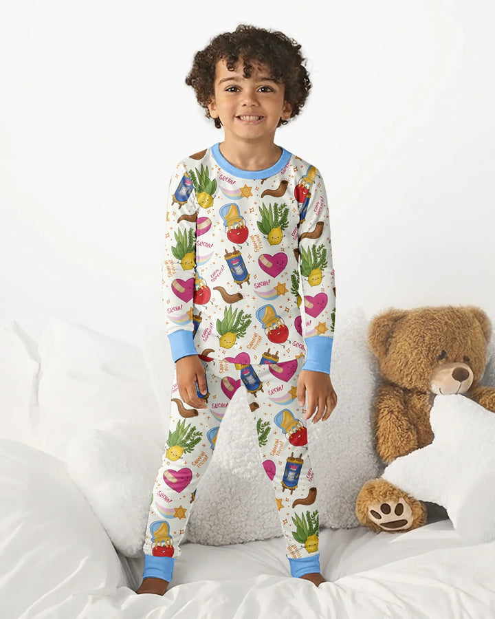 Conjunto de pijama de dos piezas de bambú de manga larga