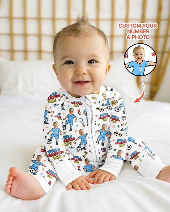 Custom Photo World Champion 2026 Family Matching Bamboo Convertible Zippy