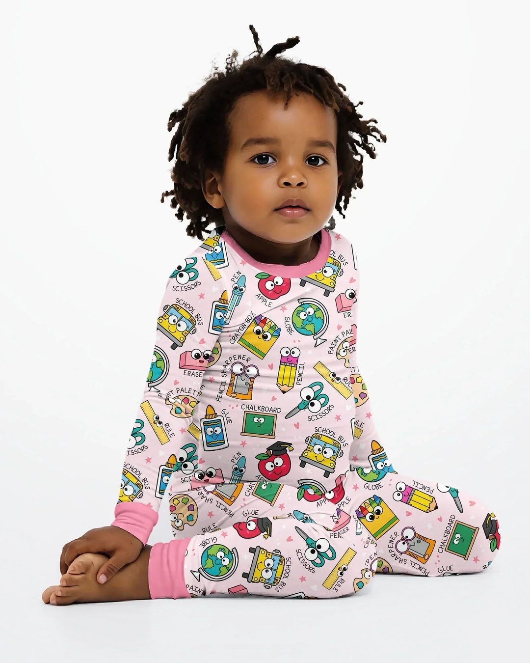 Conjunto de pijama de dos piezas de bambú con mangas largas, plantilla PERSONALIZADA