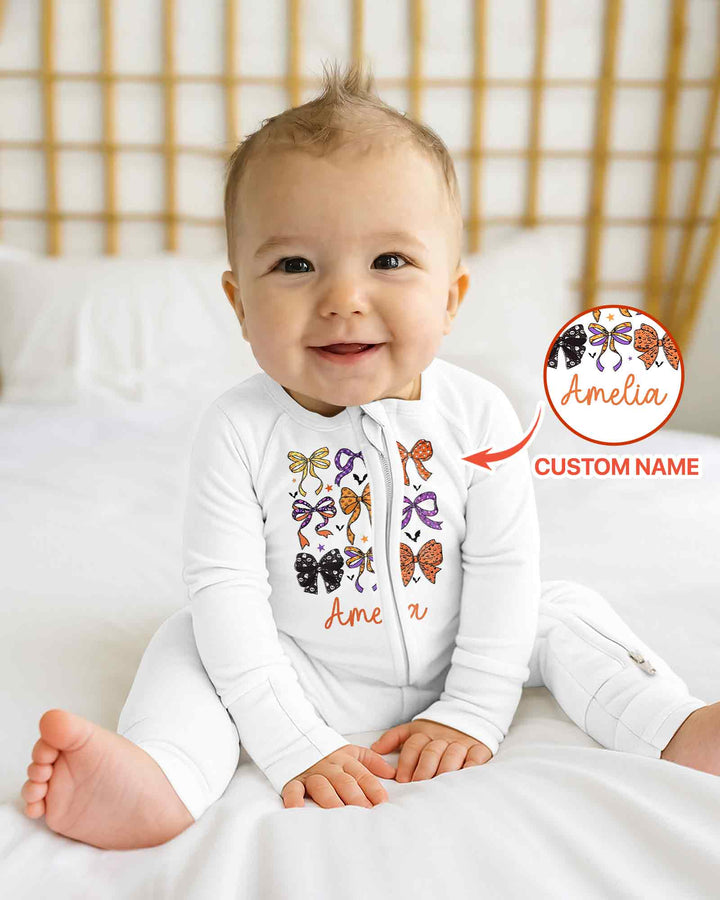 Personalized Halloween Ribbon Bamboo Convertible Zippy