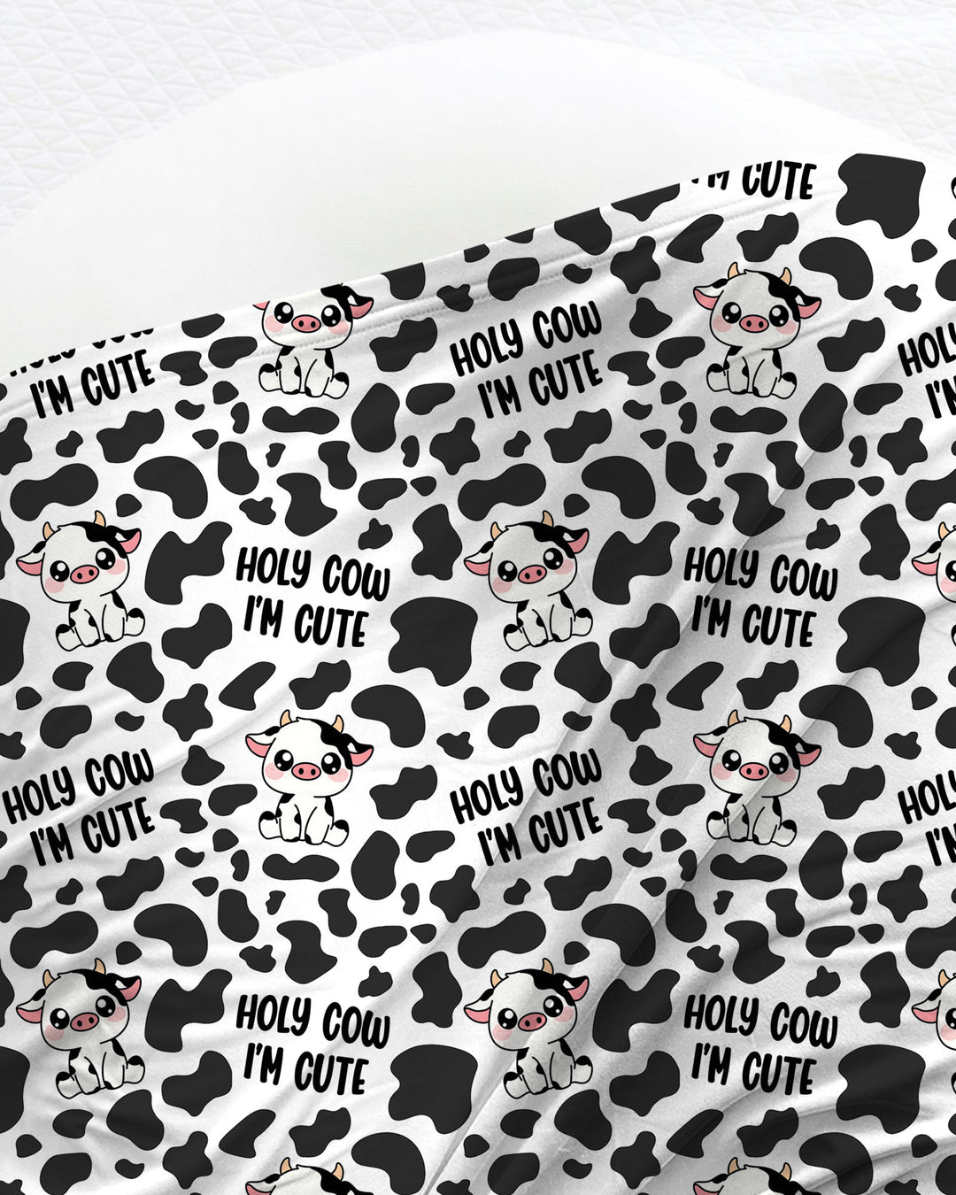 Holy Cow I'm Cute Bamboo Swaddle Blanket