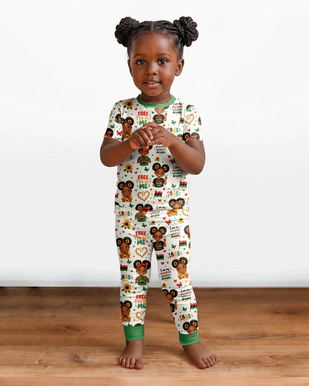 Zweiteiliges, kurzärmliges Pyjama-Set mit Marienkäfern