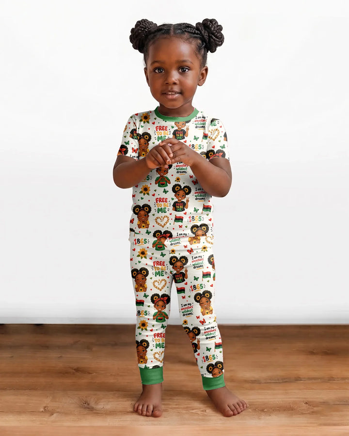 Zweiteiliges, kurzärmliges Pyjama-Set mit Marienkäfern