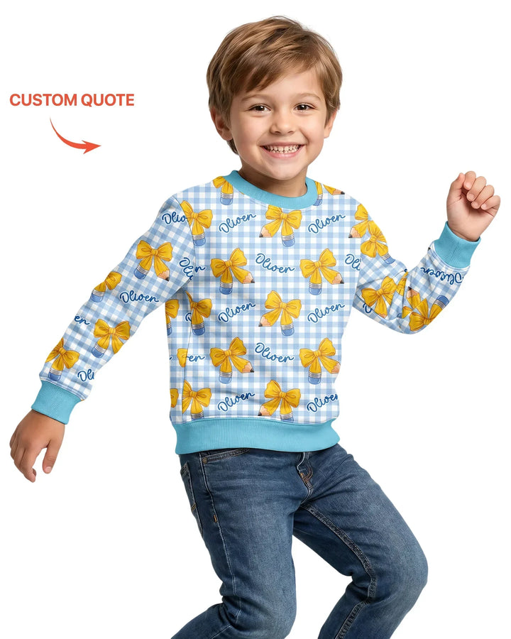 Sudadera de cuello redondo de bambú con plantilla personalizada