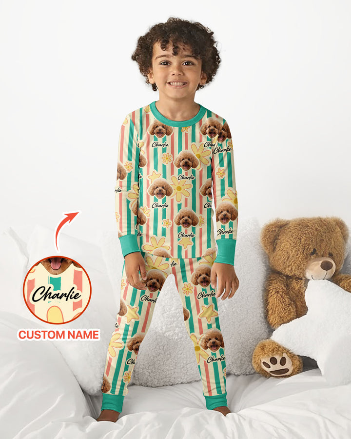 Funny Pet Pattern Bamboo Two Piece Long Sleeve Pajama Set