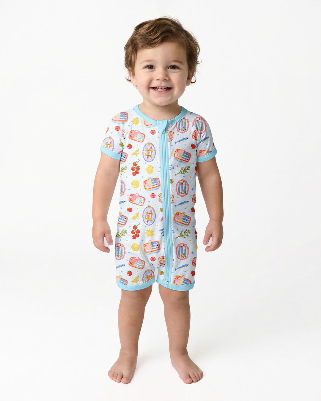 Preppy Sardines Bamboo Shorty Zippy