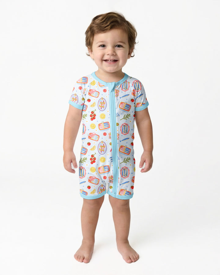 Preppy Sardines Bamboo Shorty Zippy