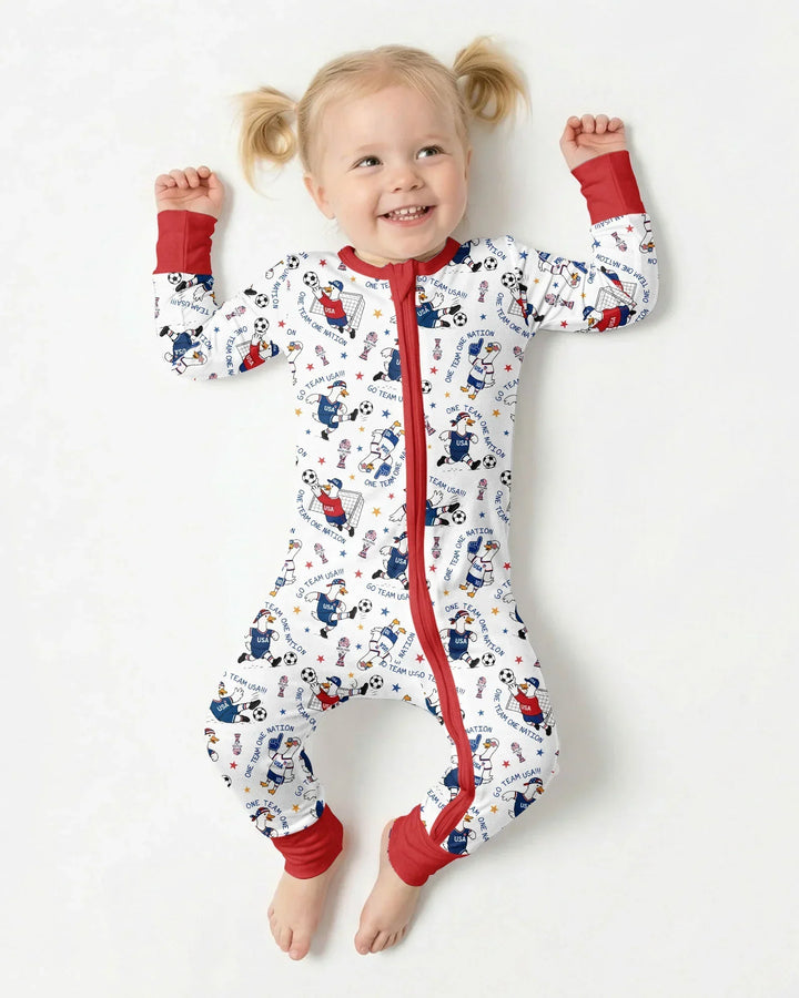 USA Soccer Goose Family Matching Bamboo Convertible Zippy