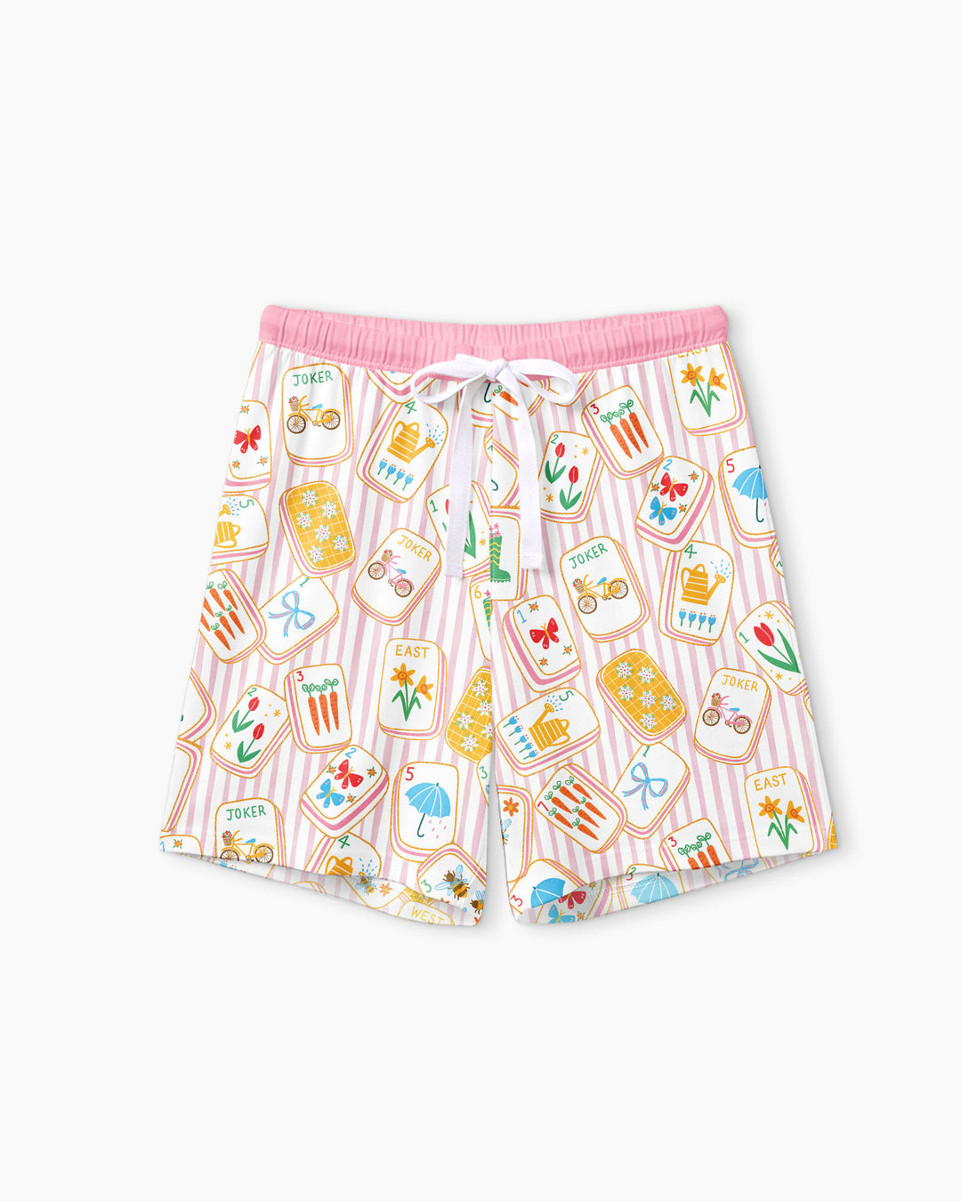 Mahjong Club Mommy & Me Matching Bamboo Women Short Sleeve Short Pajama Set