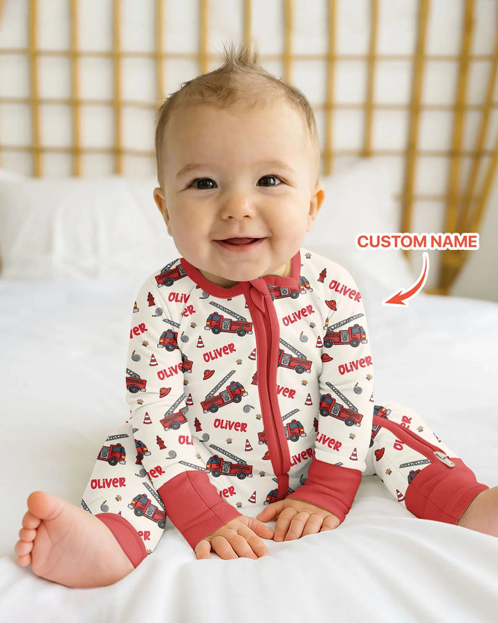 Custom Name Future Firefighters Bamboo Convertible Zippy