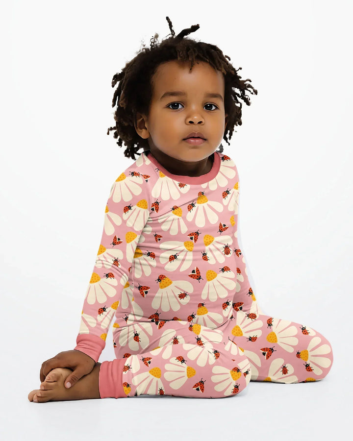 Lucky Little Bug Bamboo Two Piece Long Sleeve Pajama Set