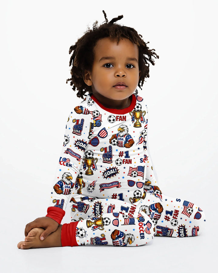 Conjunto de pijama de dos piezas de bambú de manga larga