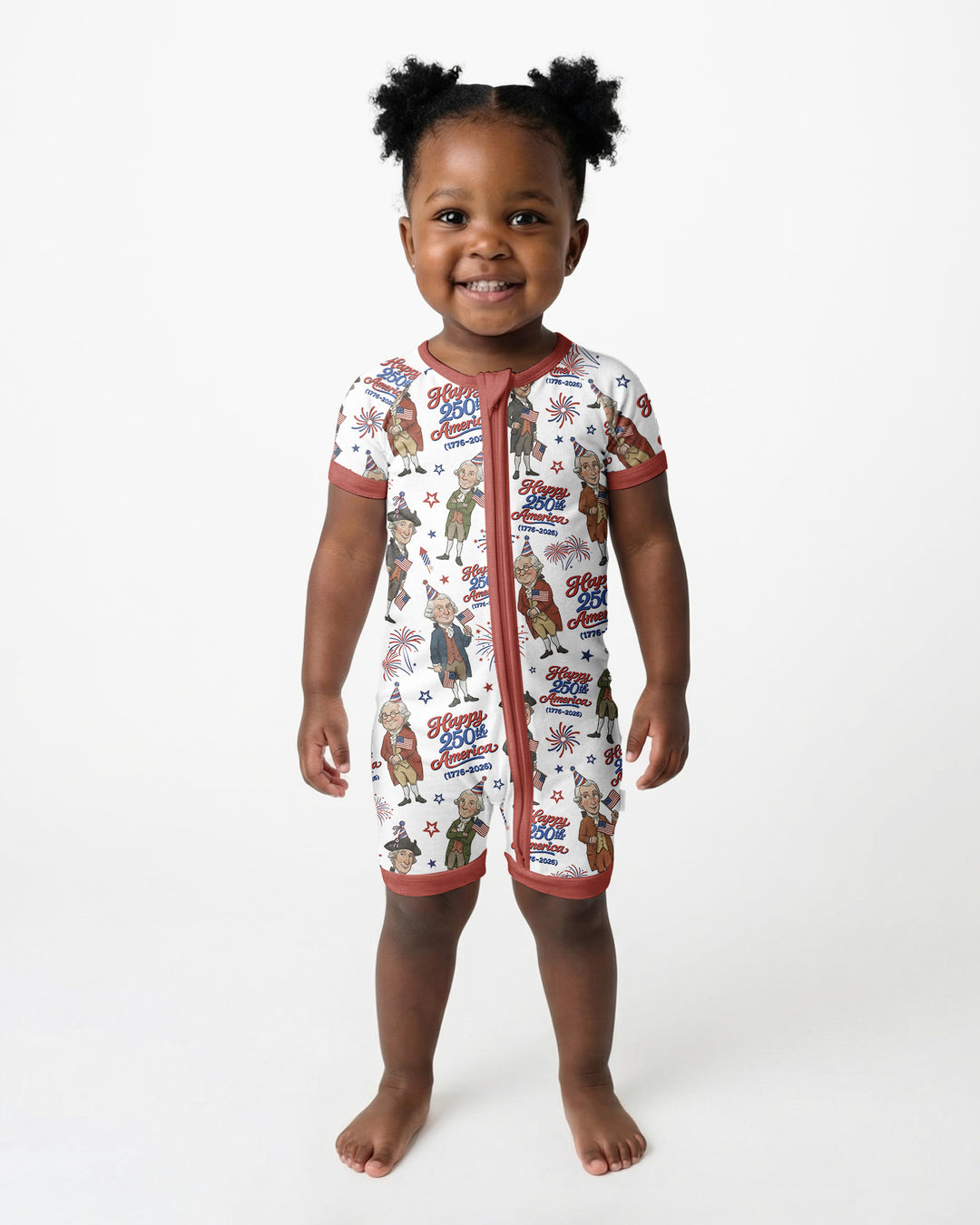 Party Like It's 1776 Family Matching Bamboo Shorty Zippy