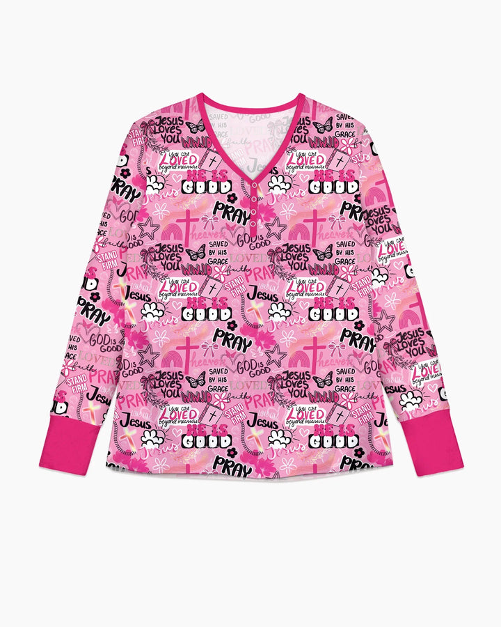 Plantilla de conjunto de pijama de mujer de bambú
