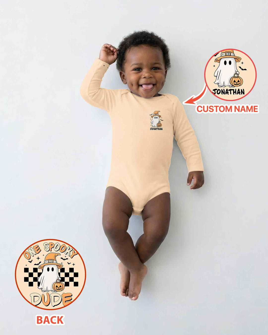 Personalized One Spooky Dude First Halloween Bamboo Bodysuit