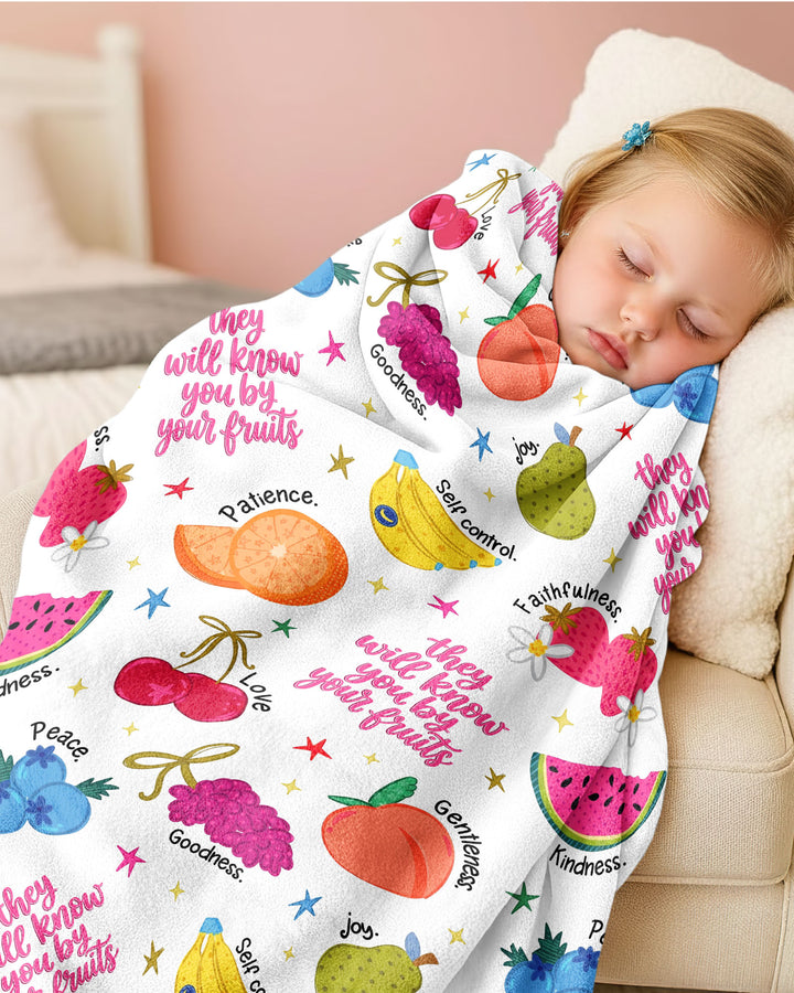 They Will Know You By Your Fruits Bamboo Blanket