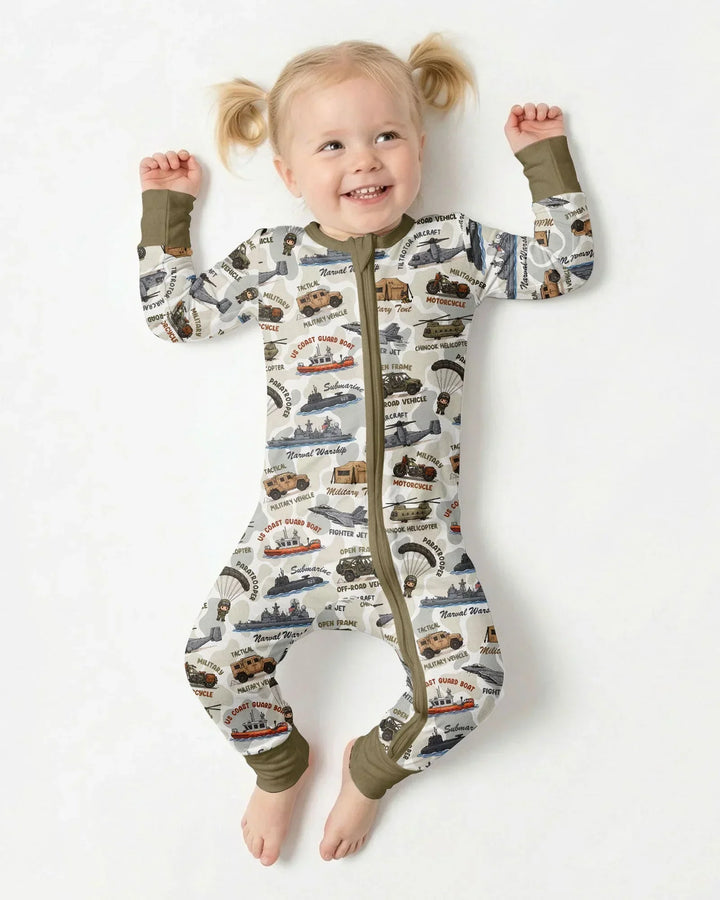 Little Hero Military Family Matching Bamboo Convertible Zippy