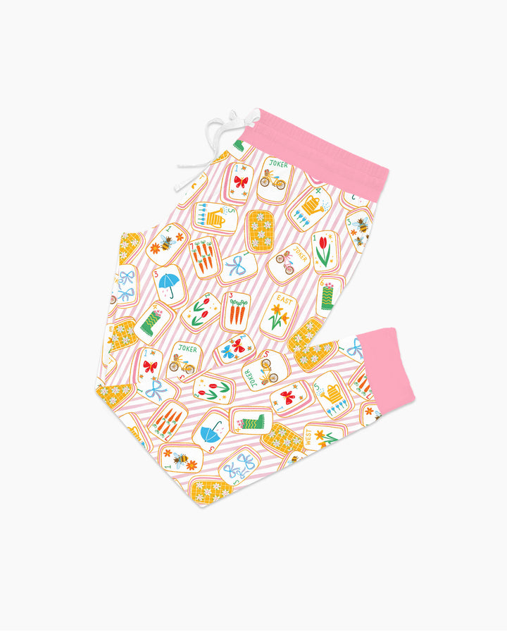 Mahjong Club Mommy & Me Matching Bamboo Women Pajama Set