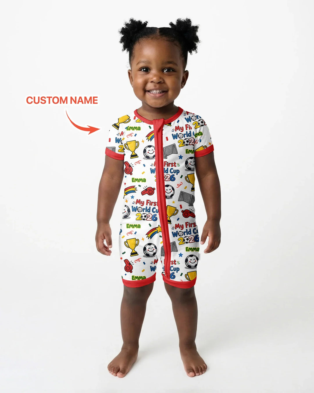 Plantilla PERSONALIZADA de Bambú Pijama Corto con Cremallera