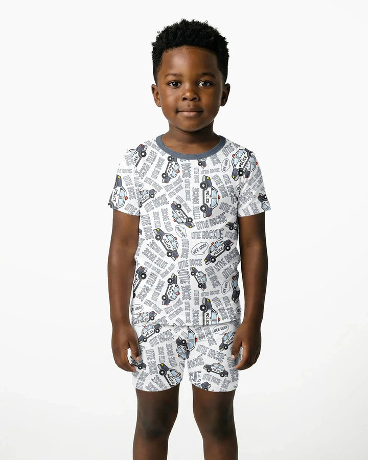 Little Rookie Bamboo Two Piece Short Sleeve Shorts Pajama Set
