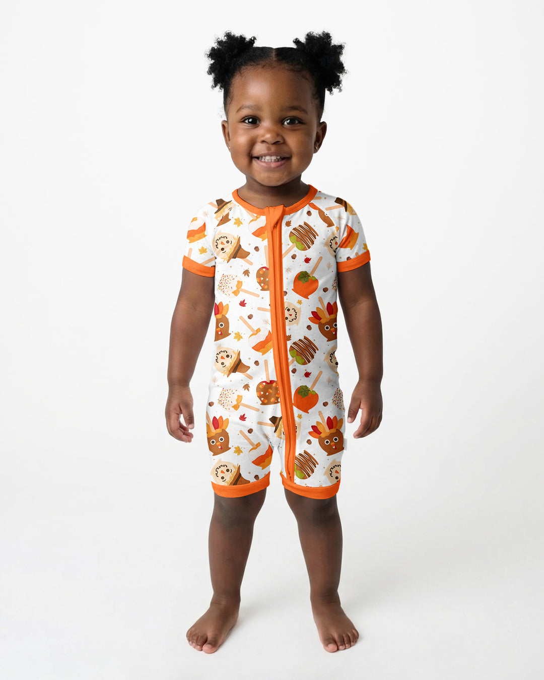 Fall Caramel Apple Family Matching Bamboo Shorty Zippy