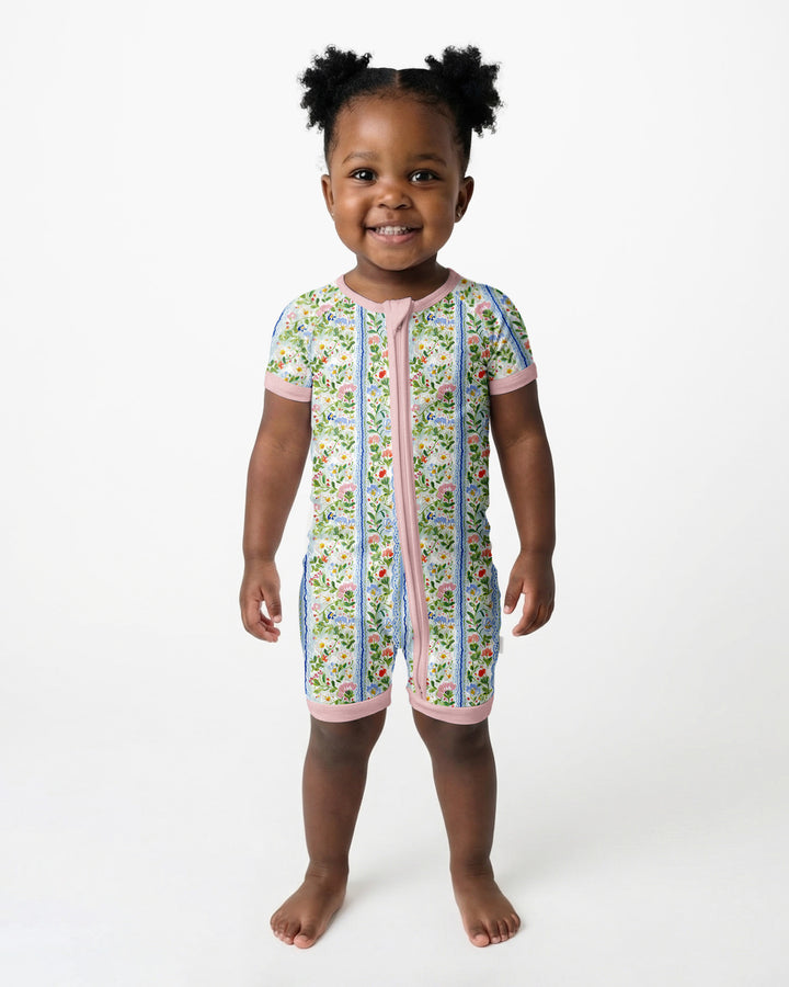 Paste Floral Girl Bamboo Shorty Zippy