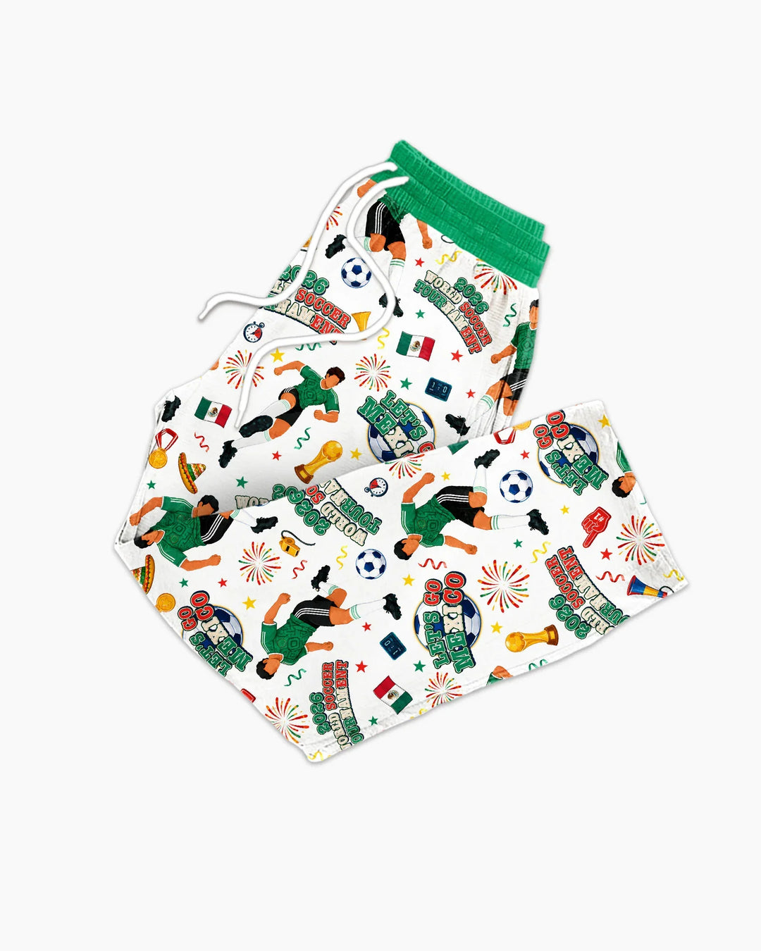 World Soccer Tournament Let's Go Mexico Family Matching Bamboo Men's Pajama Set