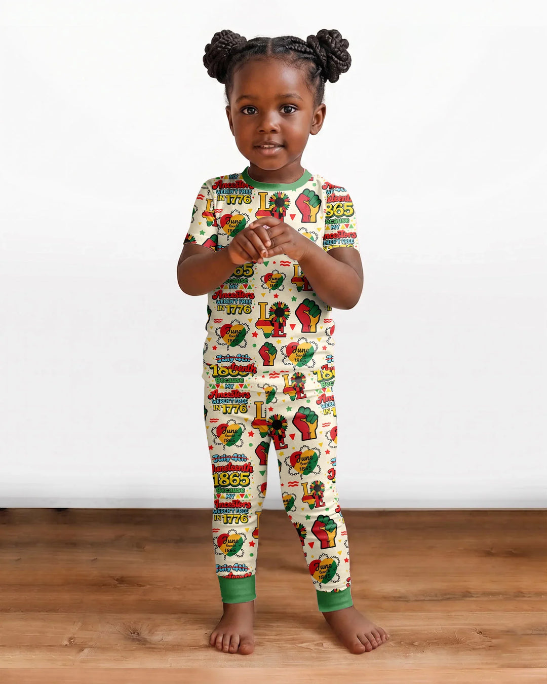Conjunto de pijama de dos piezas de manga corta de bambú
