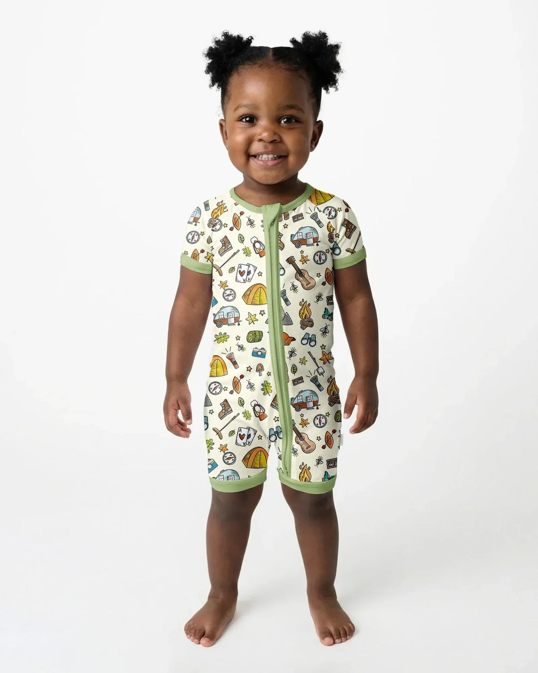 Love Camping Matching Family Bamboo Shorty Zippy