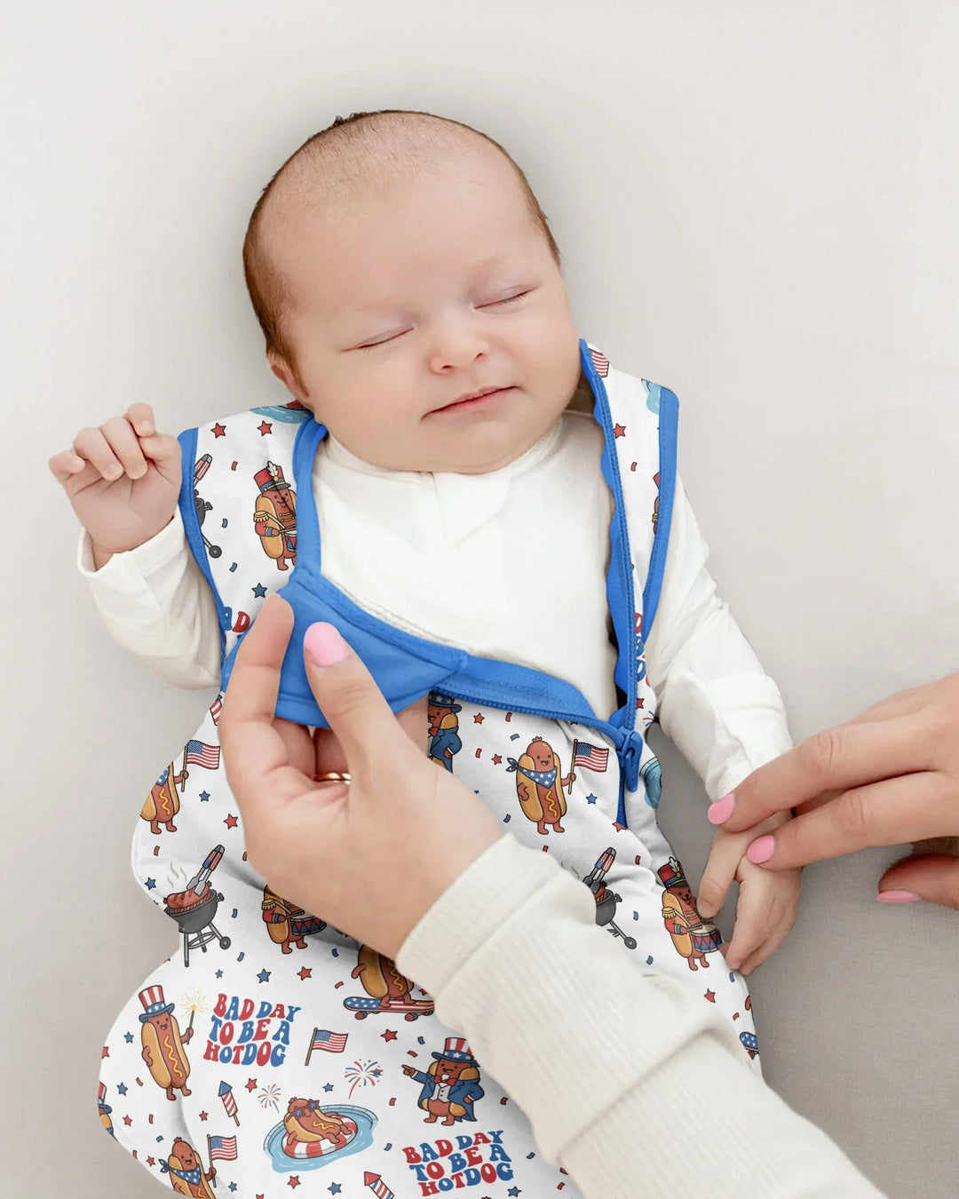 Hot Dog Patriotic Bamboo Sleep Bag