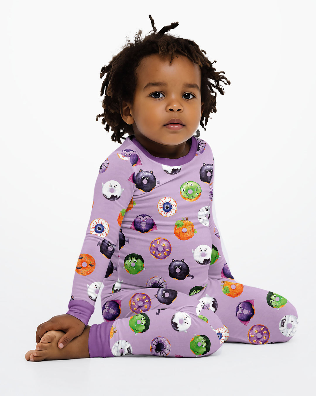 Spooky Donut Bamboo Two Piece Long Sleeve Pajama Set