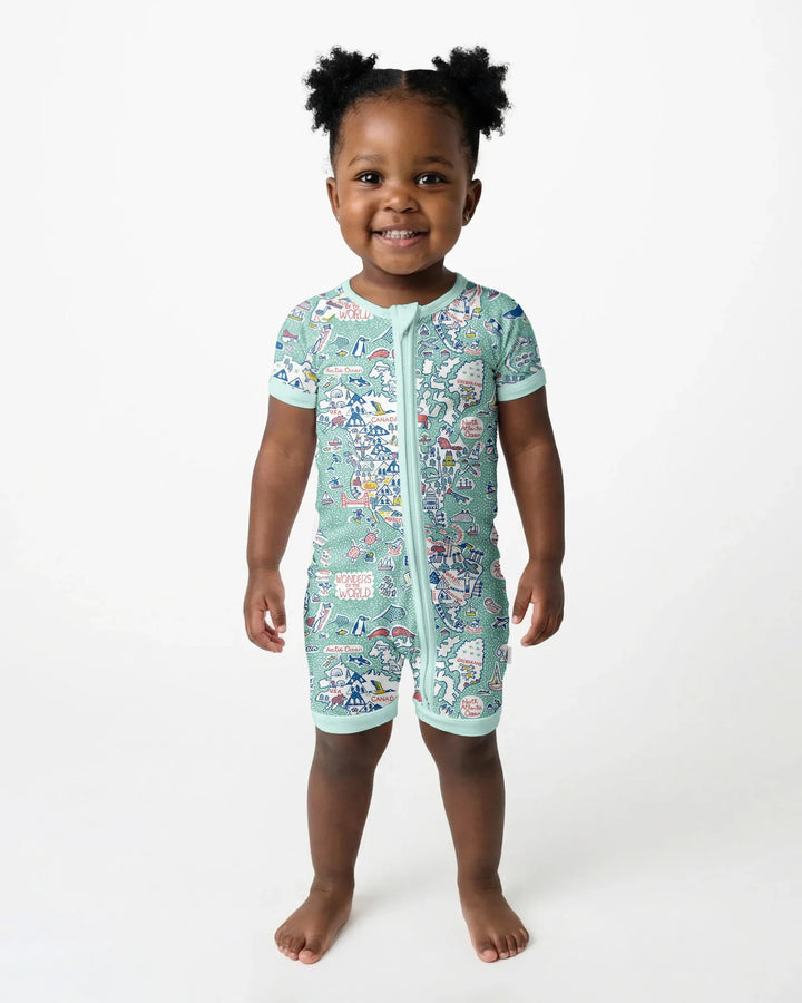 Hello World Wonders Bamboo Shorty Zippy