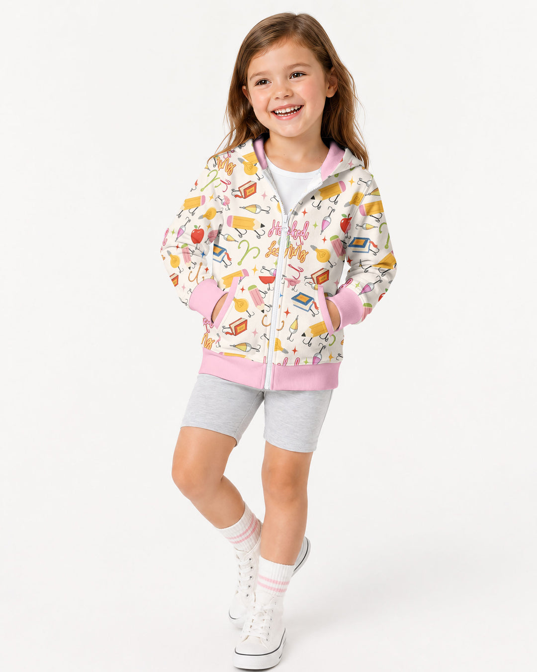 Hooked on Learning Bamboo Zip Hoodie