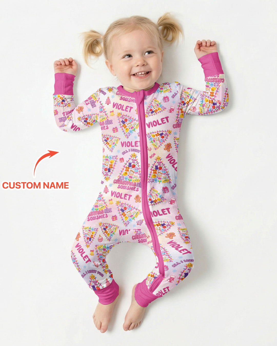 Custom Name All I Want For Christmas Are Squishies Bamboo Convertible Zippy