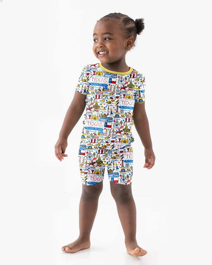 Lone Star State Bamboo Two Piece Short Sleeve Shorts Pajama Set