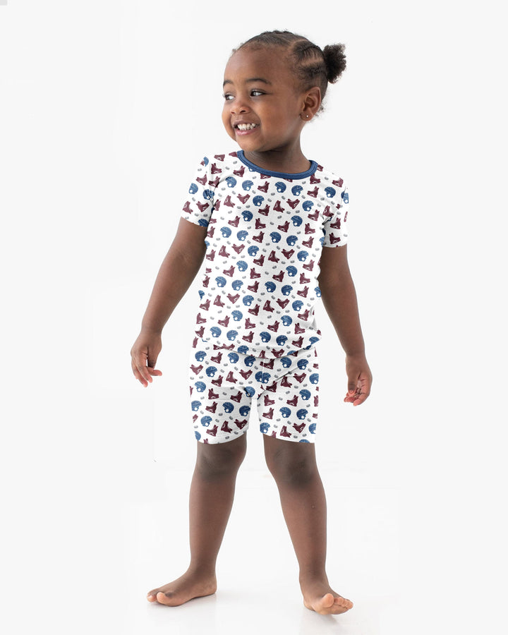Hockey - Pucks & Gear Bamboo Two Piece Short Sleeve Shorts Pajama Set