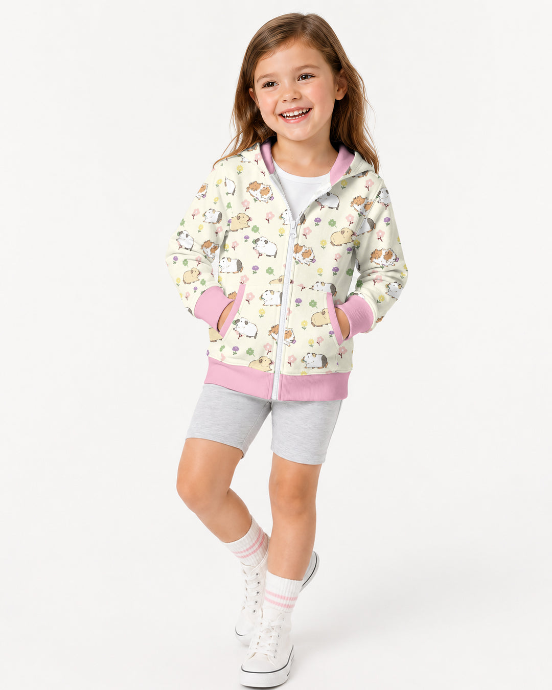 Guinea Pig Garden Bamboo Zip Hoodie