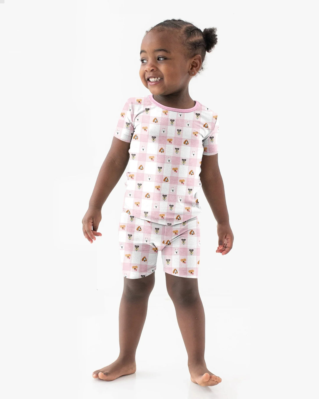 Plaid Pals Family Matching Bamboo Two Piece Short Sleeve Shorts Pajama Set