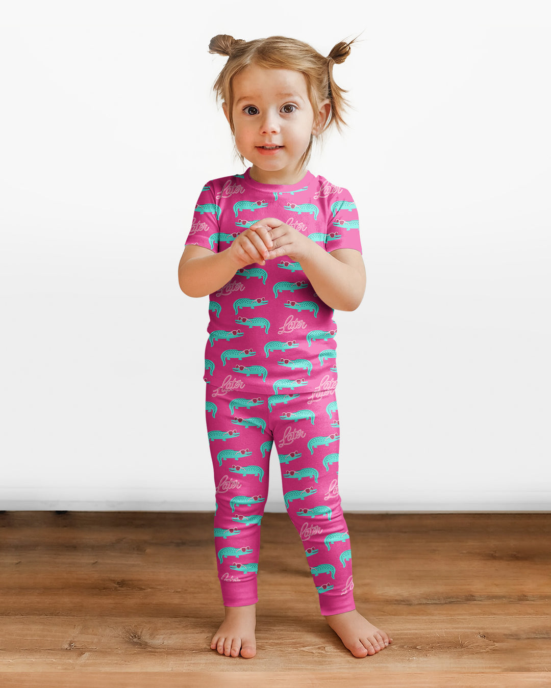 Later Gator Bamboo Two Piece Short Sleeve Pajama Set