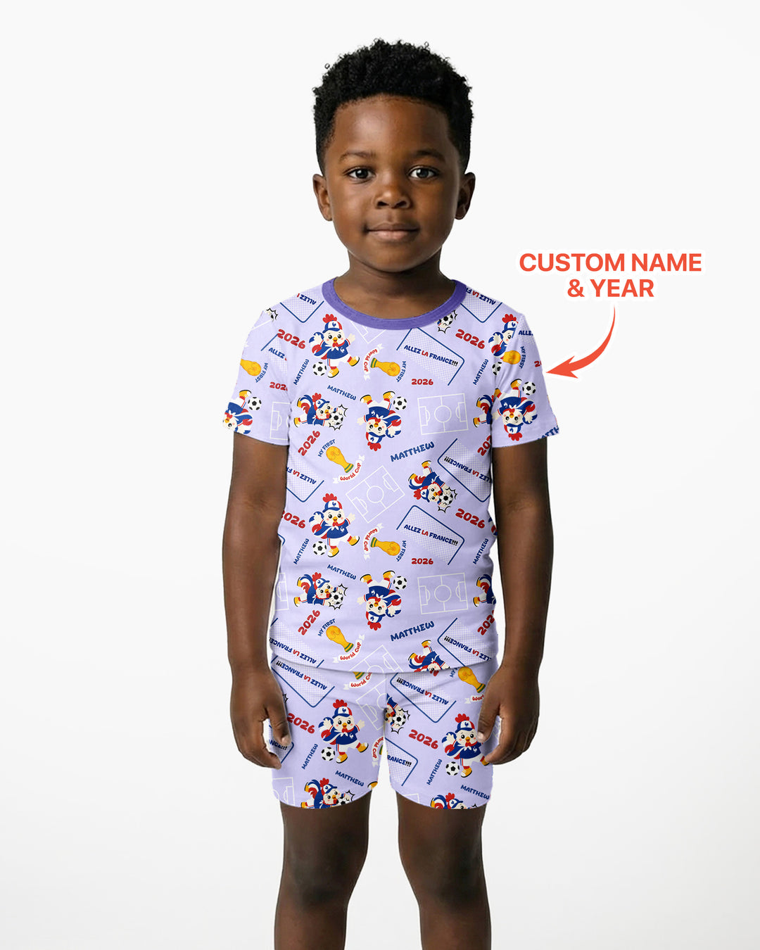 Pijama de bambú de dos piezas de manga corta con pantalón corto, plantilla personalizada