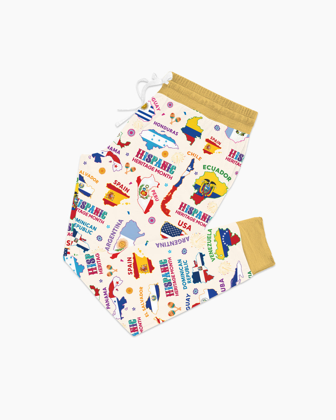 Hispanic Heritage Month Country Flags Bamboo Women Pajama Set