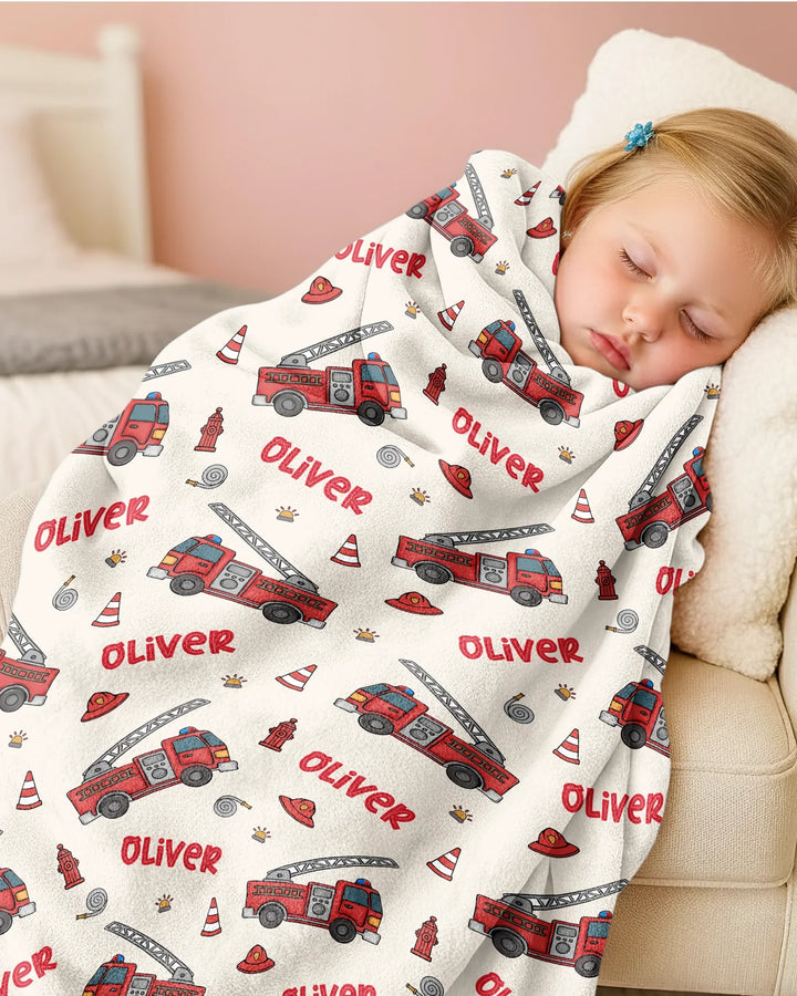 Custom Name Future Firefighters Bamboo Blanket