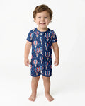Patriotic Pups in Hot Air Balloons Family Matching Bamboo Shorty Zippy