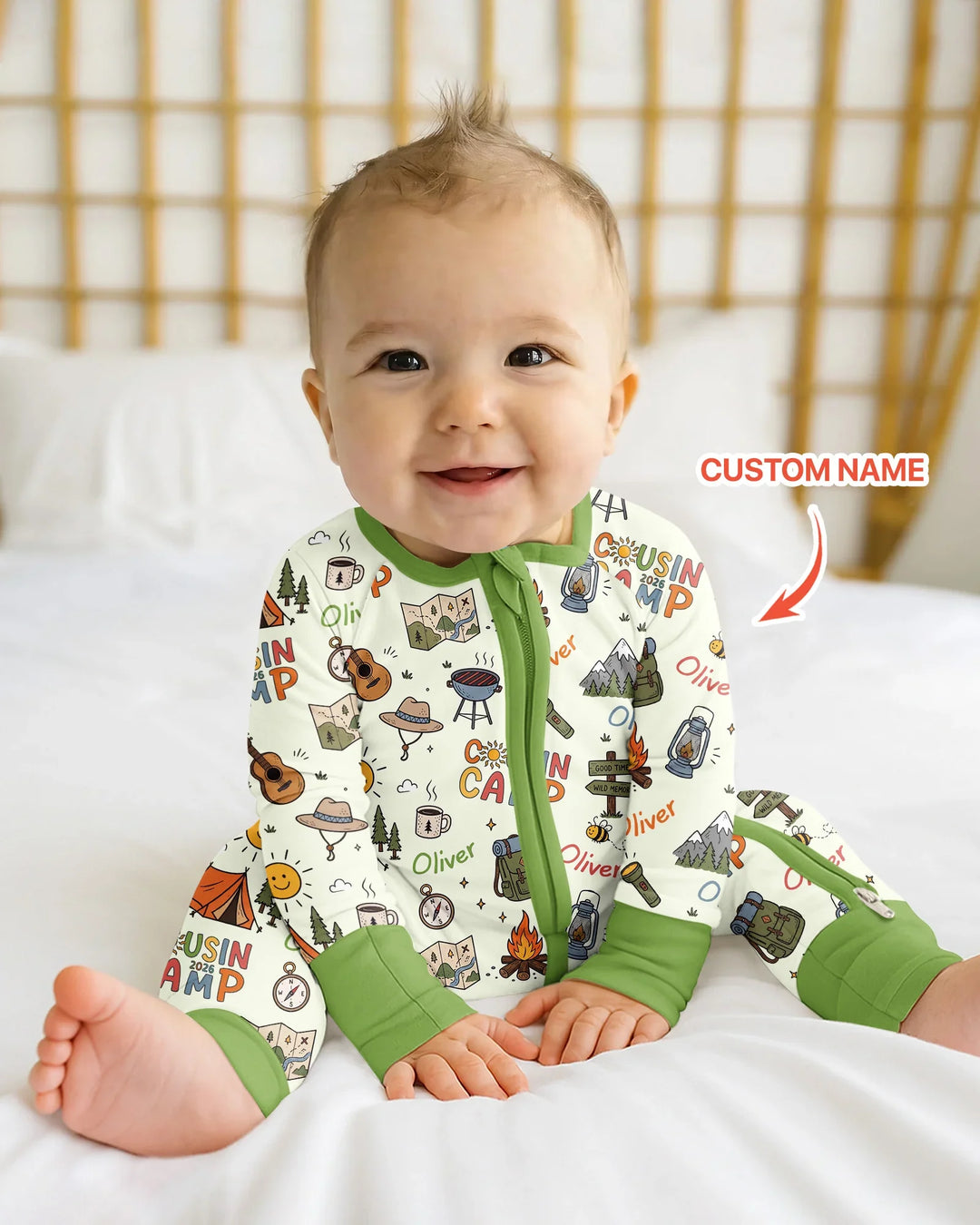 Custom Name Cousin Camp 2026Bamboo Convertible Zippy